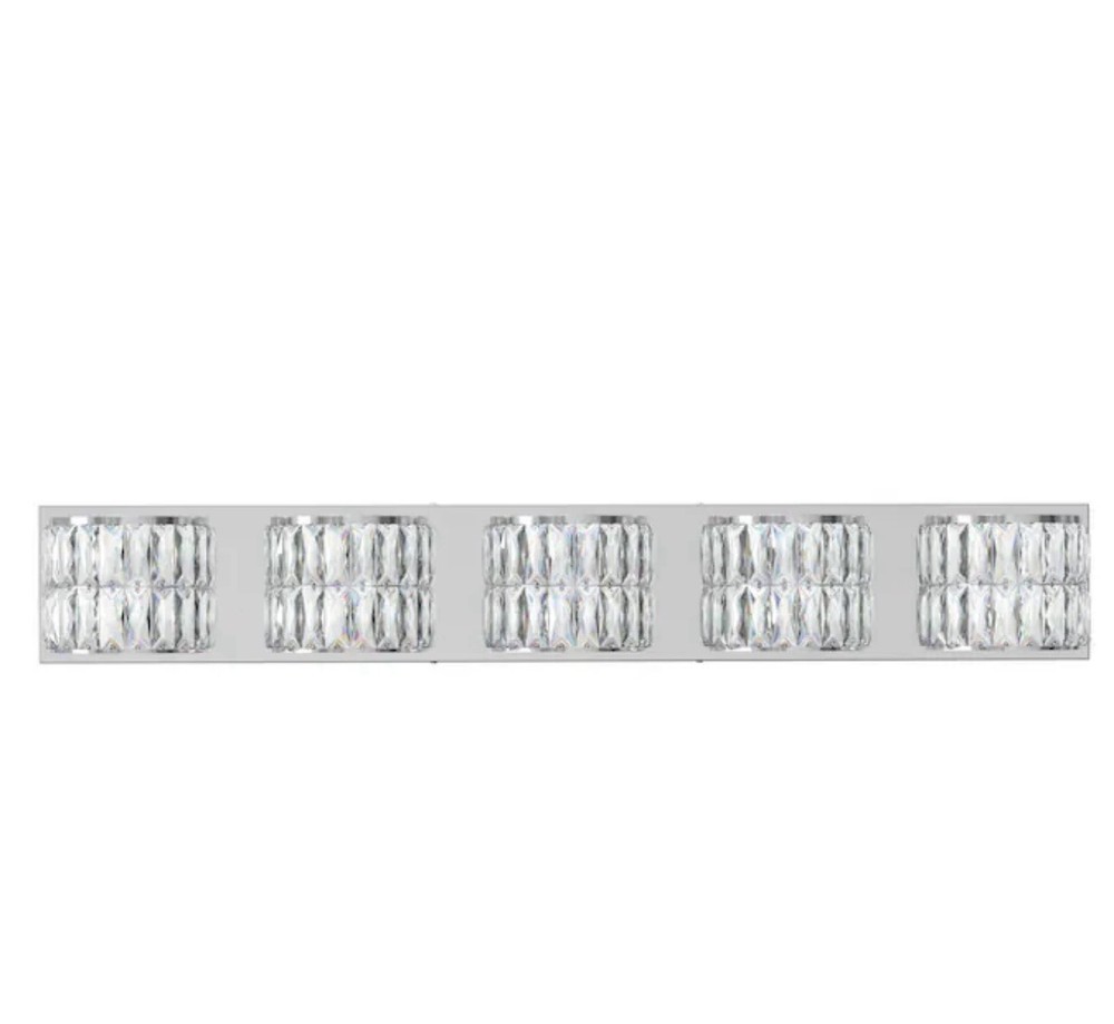 Allen + Roth Willow Led 4-Light Vanity Bar Chrome Finish 27