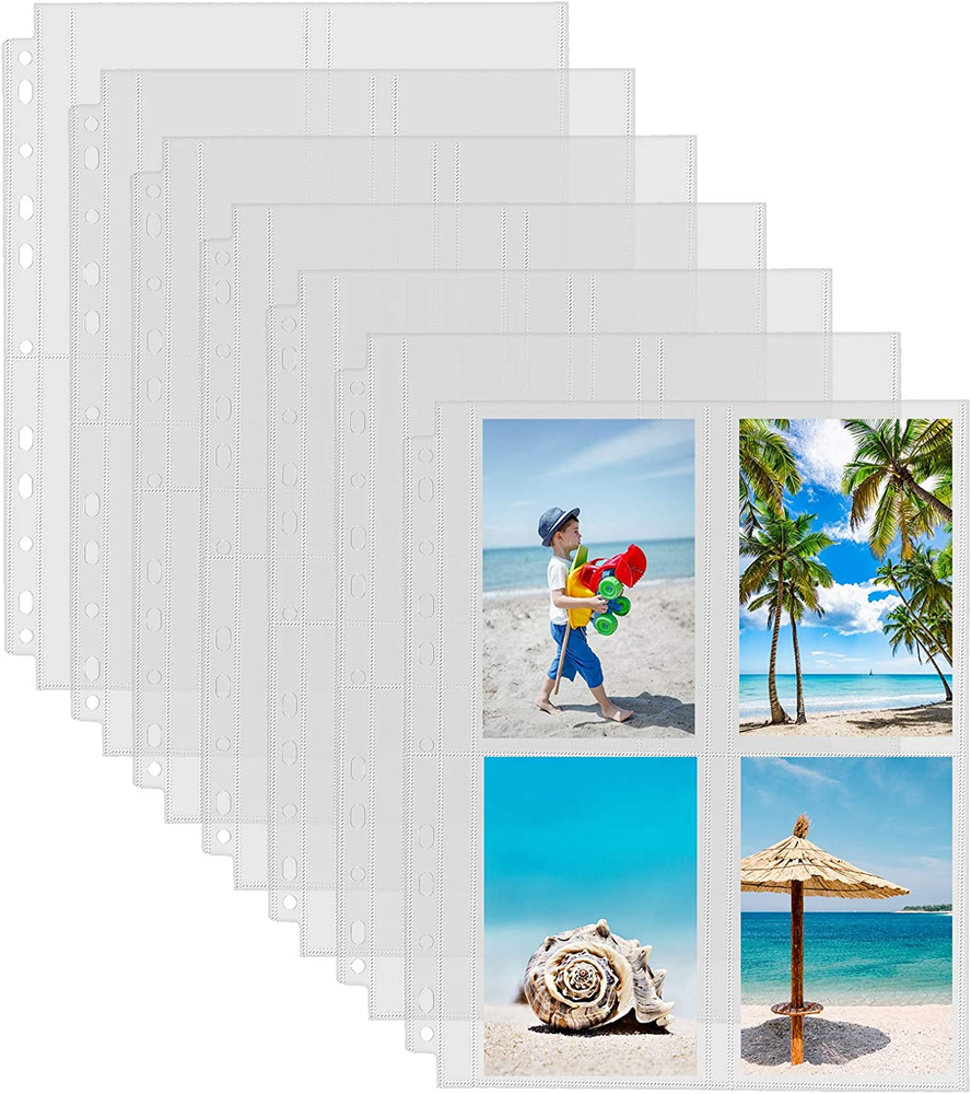 30 Pack Photo Sleeves 3.5X5, Heavy Duty Photo Sleeves for 3 Ring Binder (For ...