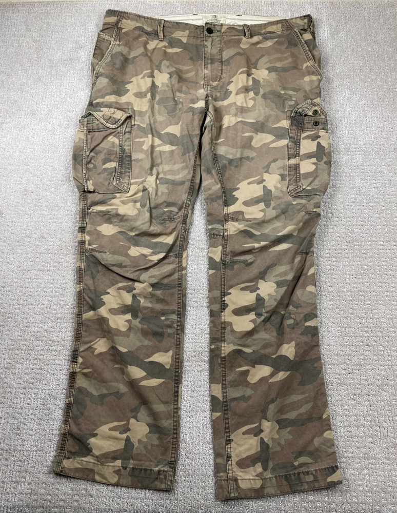 Scotch & Soda Cobain Camo Pants Mens 38x34 Relaxed Stretch Slim Fit Cargo Preppy