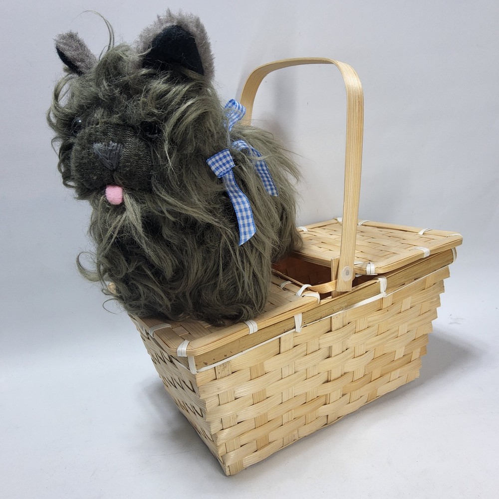 Rubies Wizard of Oz Toto In wicker Basket plush Halloween Costume life size