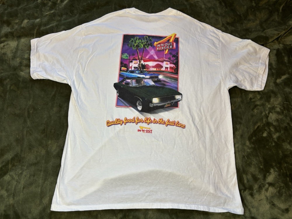 Vintage In-N-Out Burger Southern California Shirt Mens XL White 2003 Fast Food