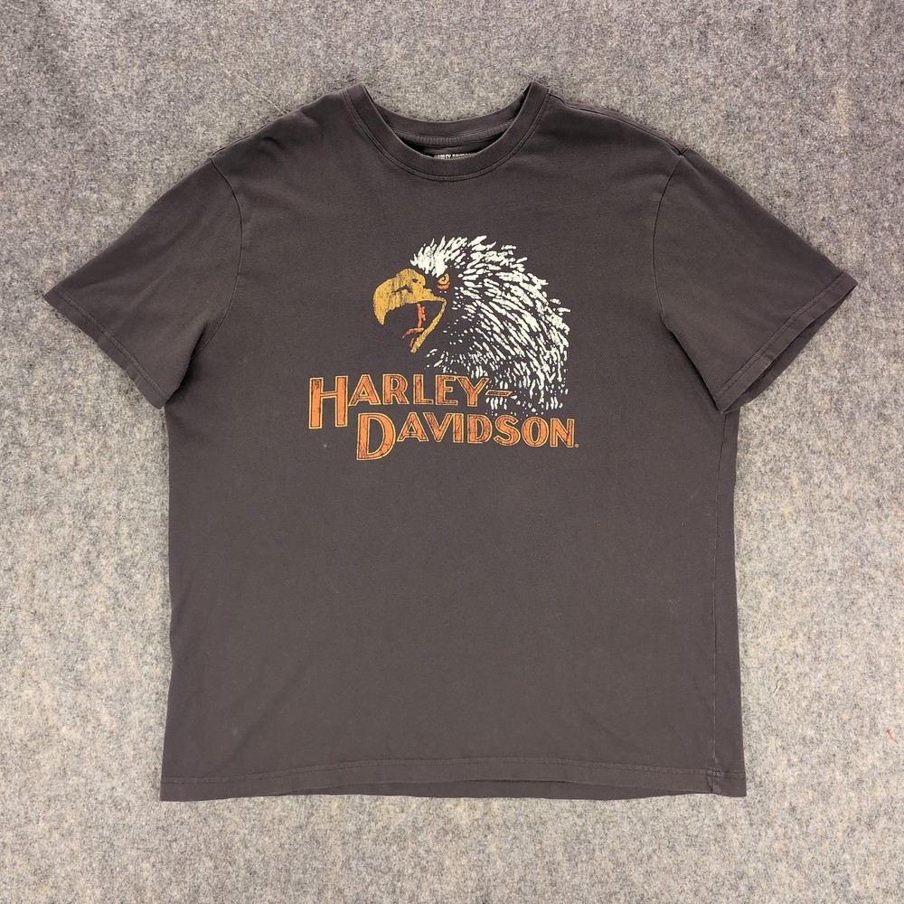 Harley-Davidson Shirt Mens XL Black Eagle Graphic Logo Tee Motorcycle Biker