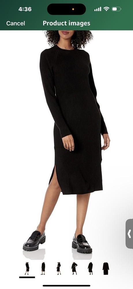 The Drop Women's Renata Rib Midi Dress Size Large