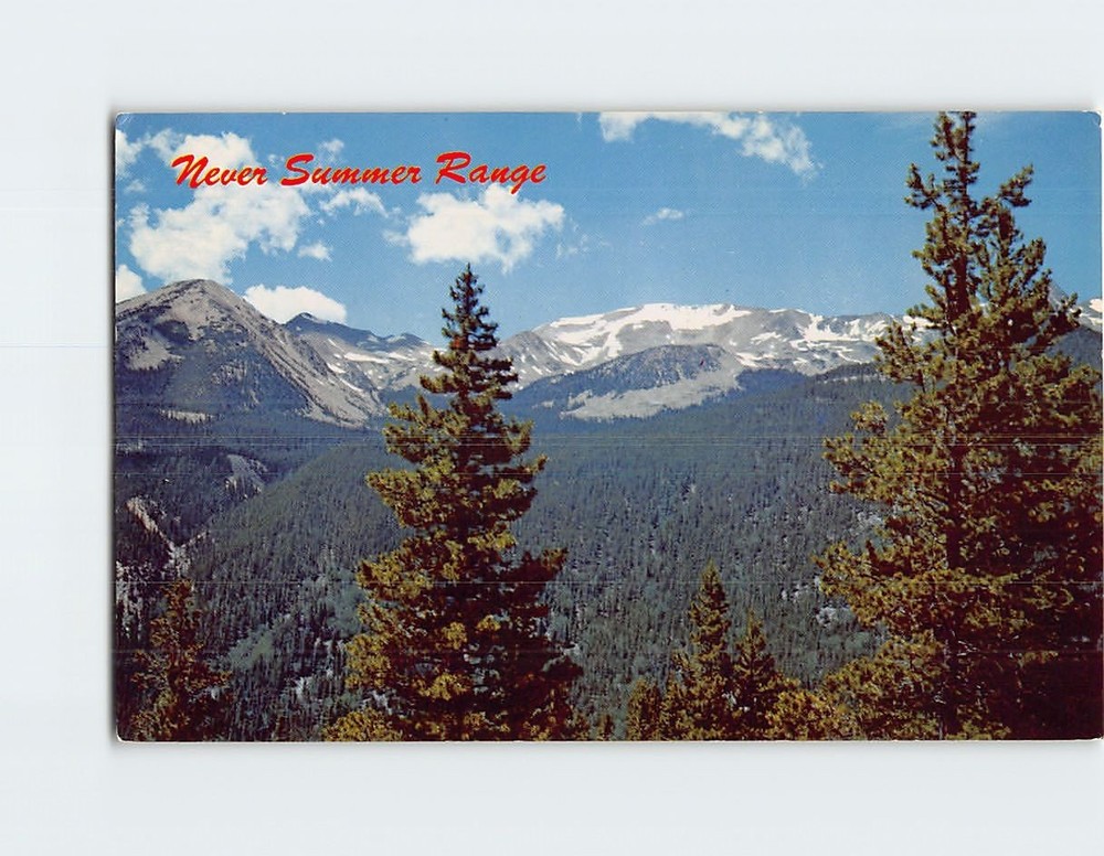Postcard Never Summer Range Trail Ridge Road Colorado USA
