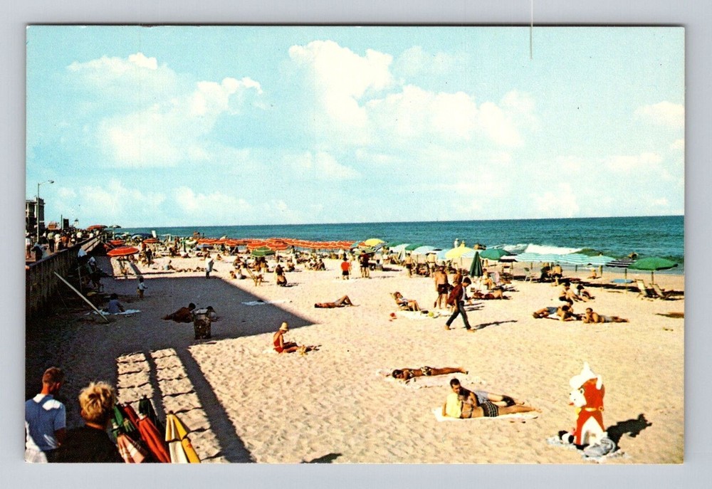 Ocean City MD-Maryland, Scenic View Of Beach Area, Antique, Vintage Postcard