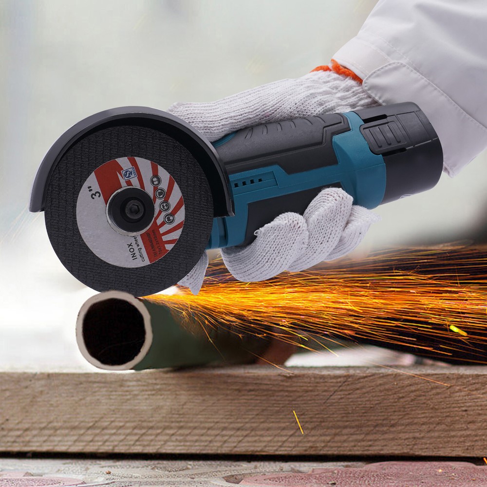 19500rpm 500w Cordless Mini Angle Grinder Brushless Polishing Machine w/Battery
