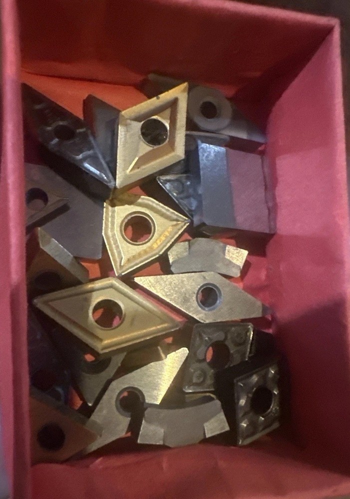 24pc Mixed Carbide Inserts Lot – CNC Turning, Threading – Machinist Tooling