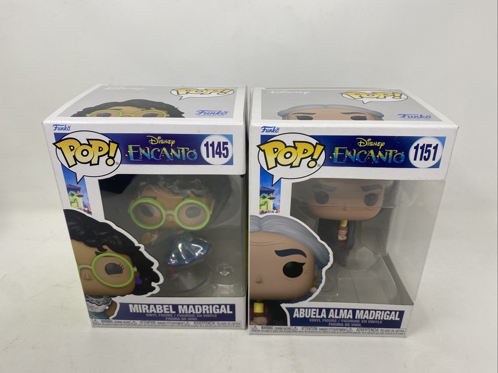 Lot Of 2 Funko POP! Disney Encanto ABUELA ALMA MADRIGAL #1151 & Miracle #1145-image