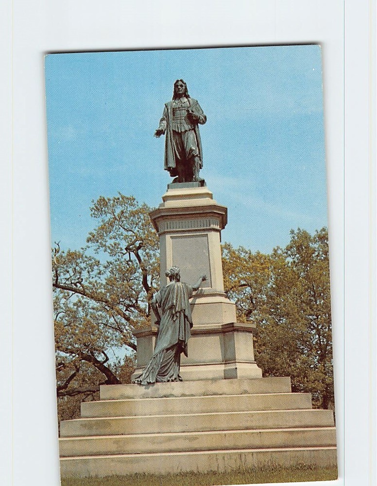 Postcard Roger Williams Monument Roger Williams Park Providence Rhode Island USA