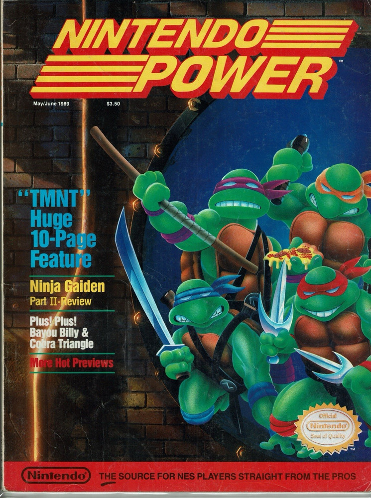 Nintendo Power May/June 1989 TMNT, Ninja Gaiden, Bayou Billy, Cobra Triangle