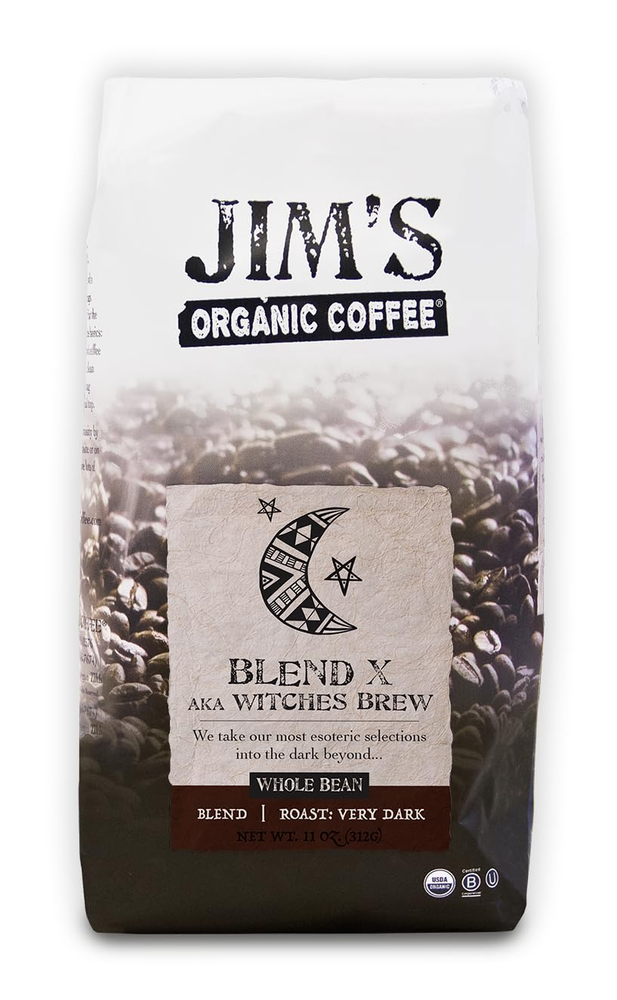 Jim’S Organic Coffee – Blend X AKA Witches Brew: Whole Bean Very Dark Roast (11O