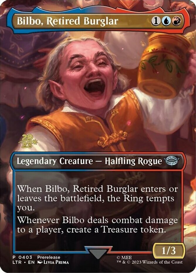 Pre-Release Promos - Bilbo, Retired Burglar - Foil - Prerelease Promo (Dated Sta