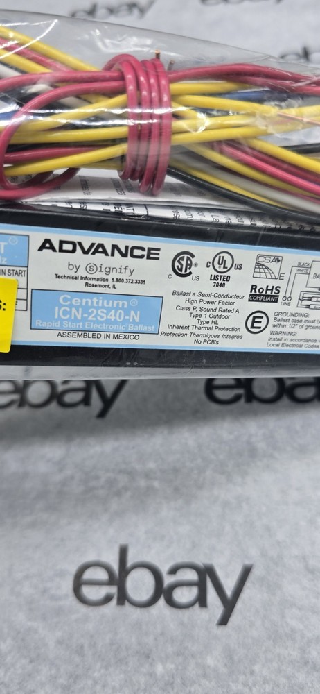 Advance Centium ICN-2S40-N Electronic Fluorescent Ballast. 120V-277V