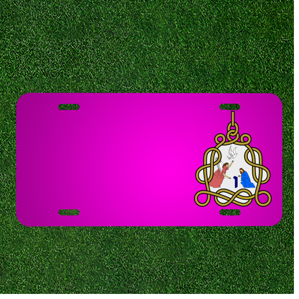 Custom Personalized Car License Plate Featuring Name & Angel Peace Design  