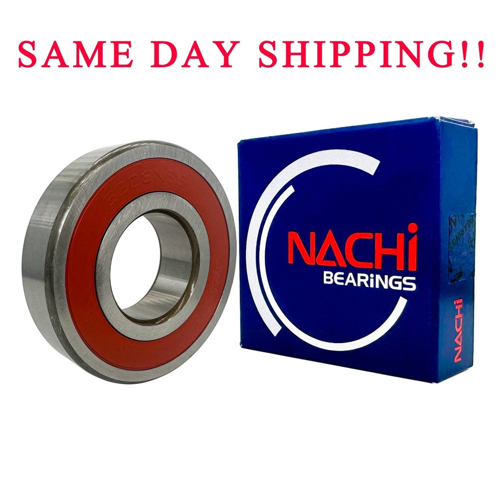 NACHI JAPAN 6308 2NSE9 C3 DEEP GROOVE BALL BEARING, RUBBER SEALED 40x90x23mm