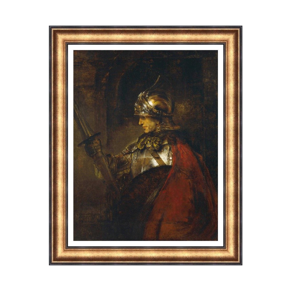 Framed Canvas Art Giclee Print A Man in Armour by Rembrandt Harmenszoon van Rijn