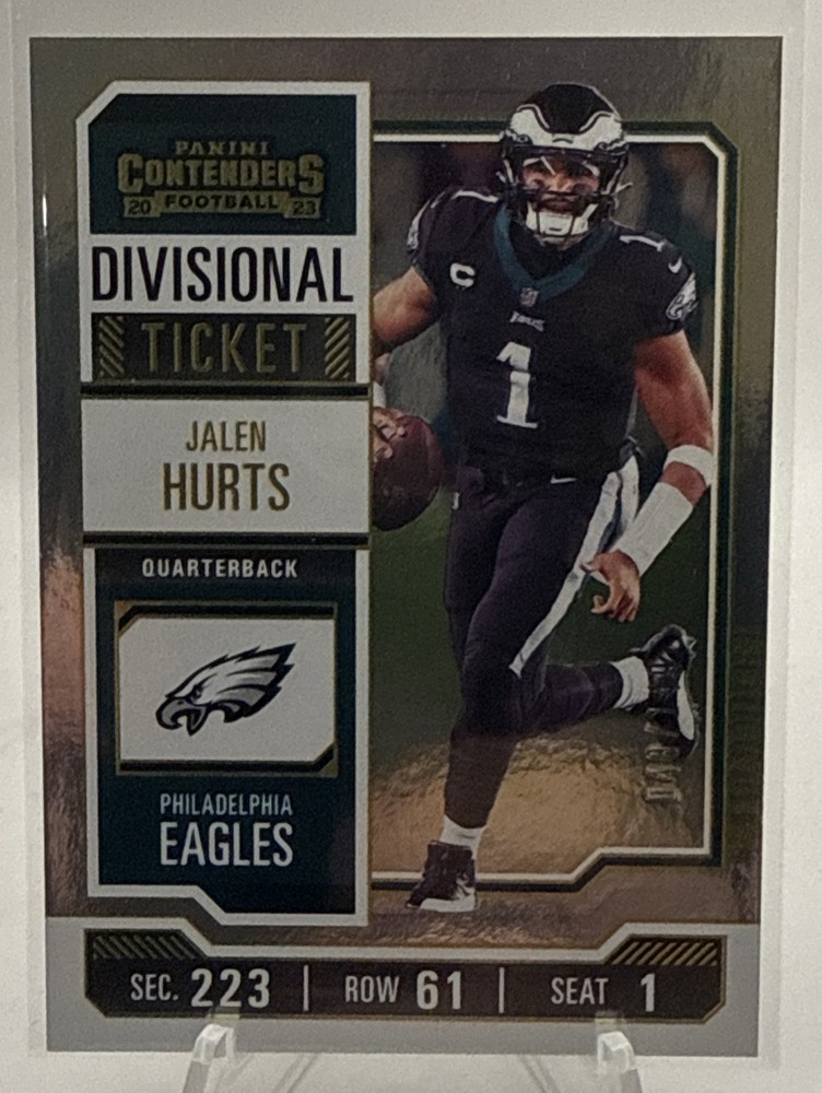 2023 Panini Contenders JALEN HURTS #81 Divisional Ticket #/149 Eagles