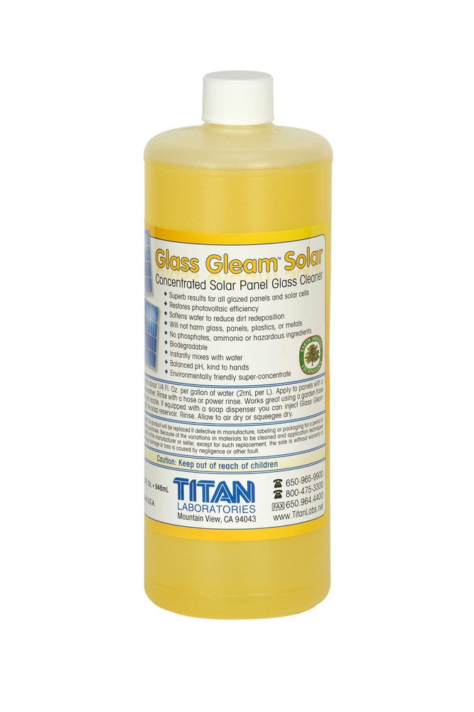Glass Gleam Solar Panel Cleaner - Highly Concentrated 1 Gallon Formula