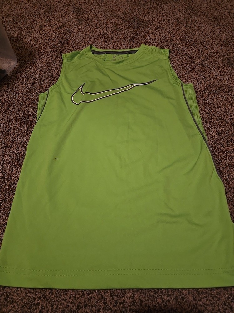 Boys Nike Lime Green Tank Top Youth Small