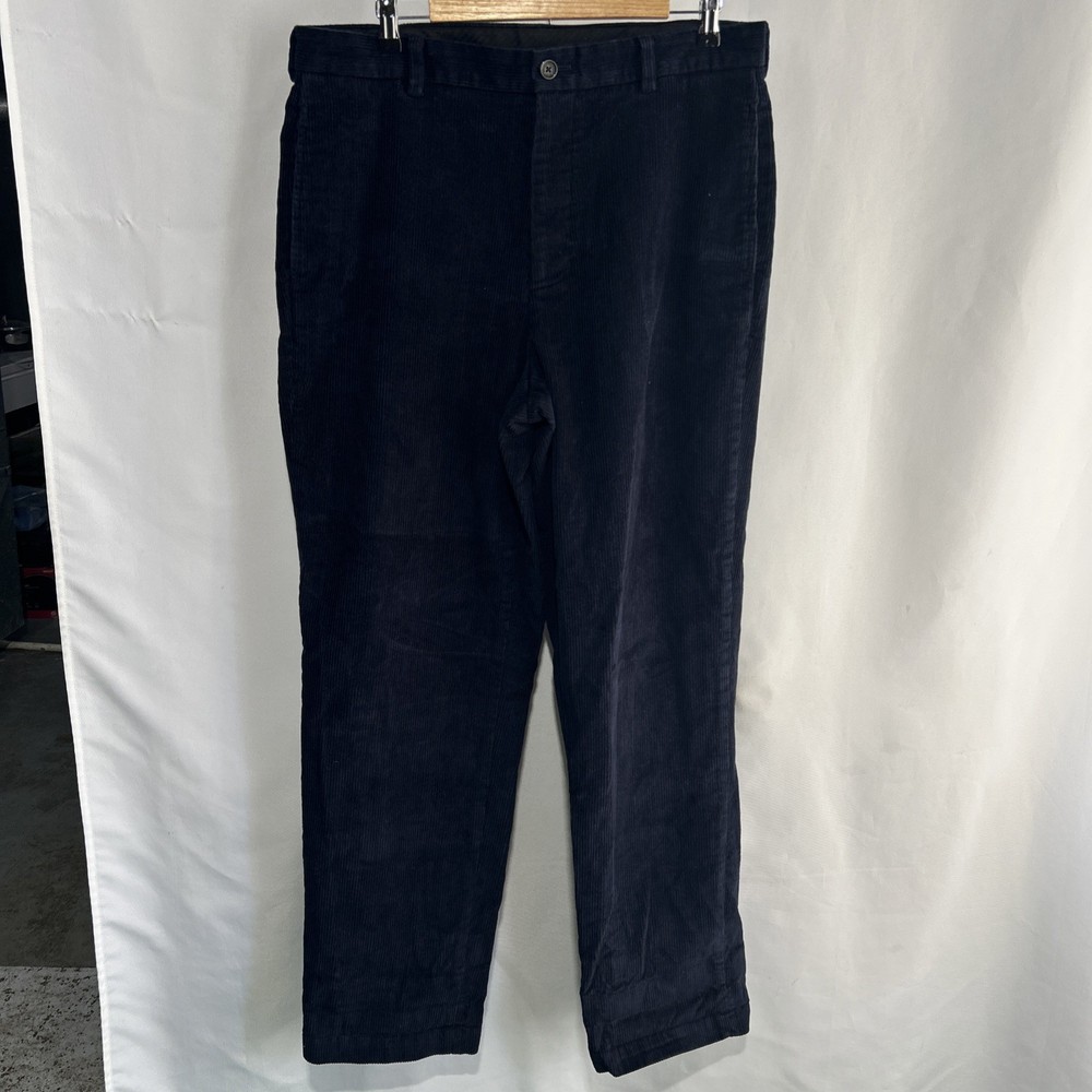 Brooks Brothers Pants Mens 36X34 346 Navy Blue Corduroy Straight Preppy