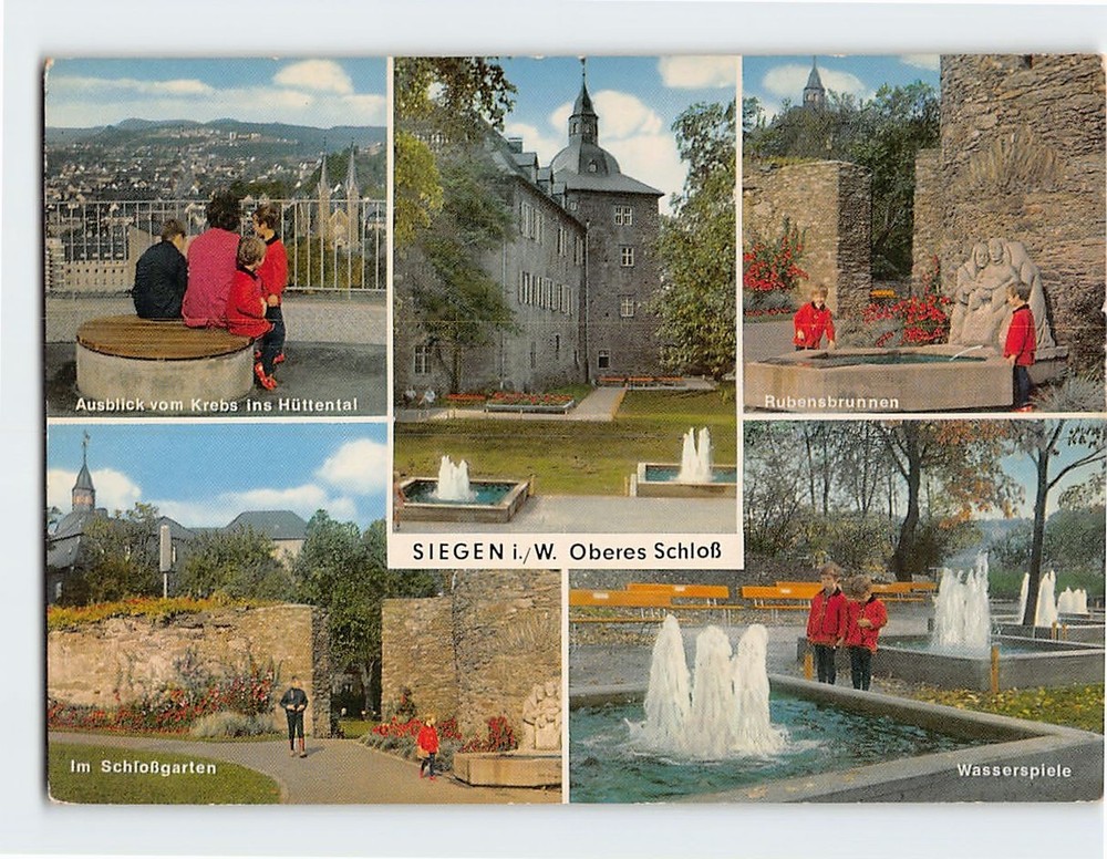 Postcard Oberes Schloß Siegen Germany