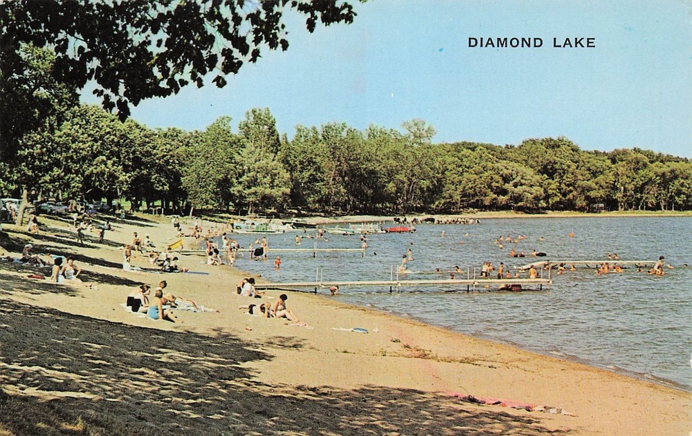 Spicer MN Minnesota Diamond Lake Bible Camp Lutheran Church Vtg Postcard J21
