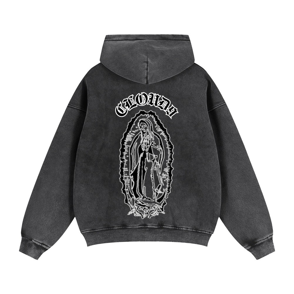 CLOUD9 STREETWEAR VIRGIN MARY HOODIE Dm Before Purchase