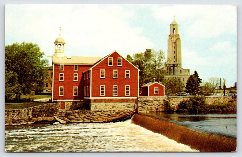 Vintage Photo Postcard Old Slater Cotton Spinning Mill Pawtucket Rhode Island