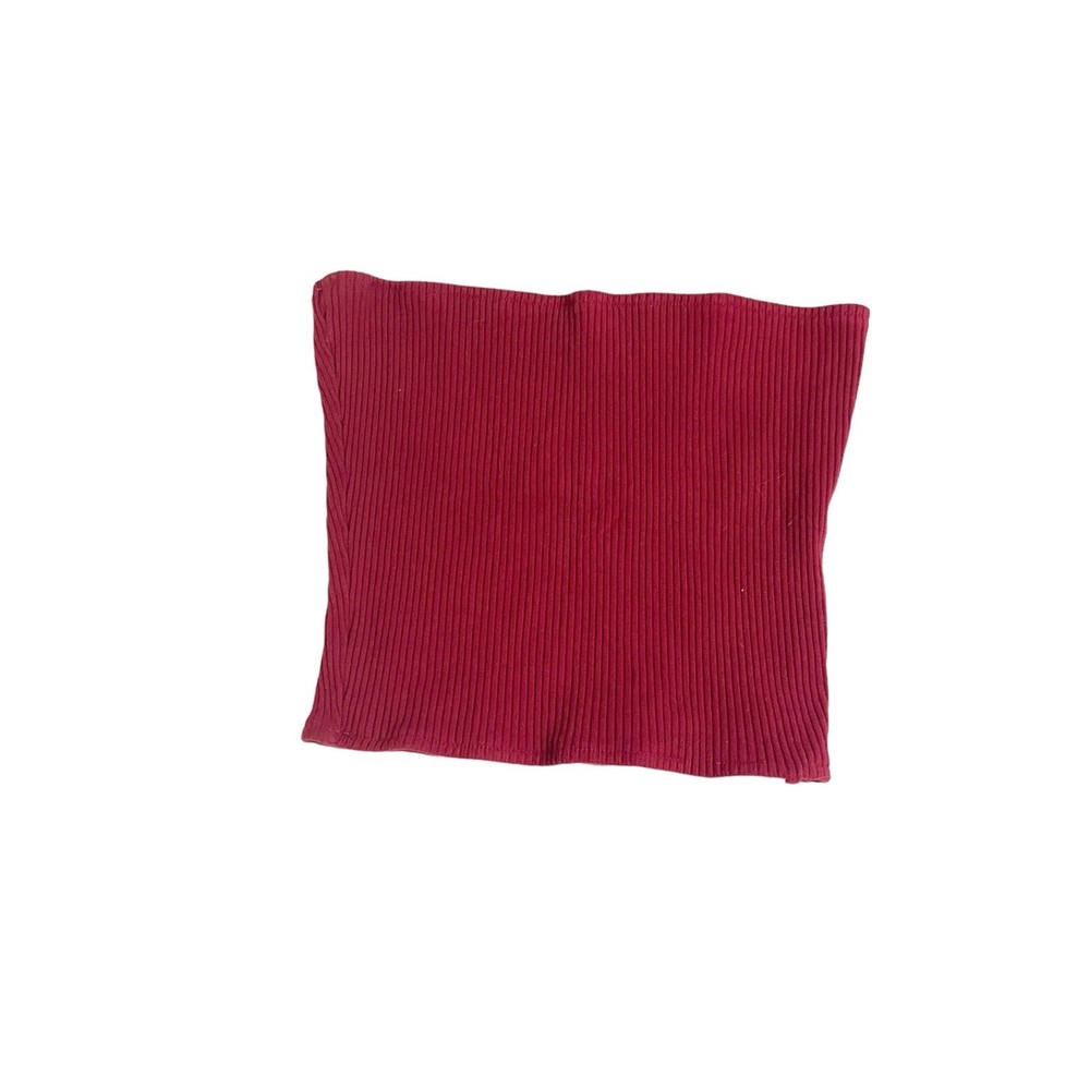SHEIN M Red Tube Top Crop Top Ribbed Stretch Y2K Festival Summer