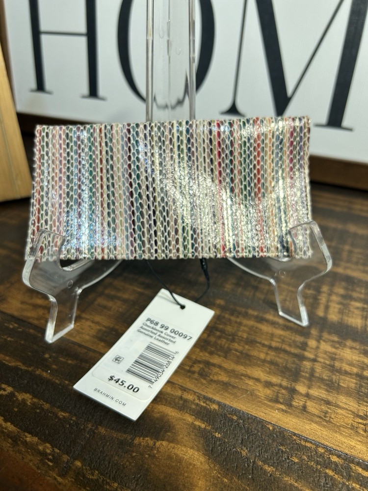 Brahmin Thin Multicolor Genuine Leather Checkbook Wallet