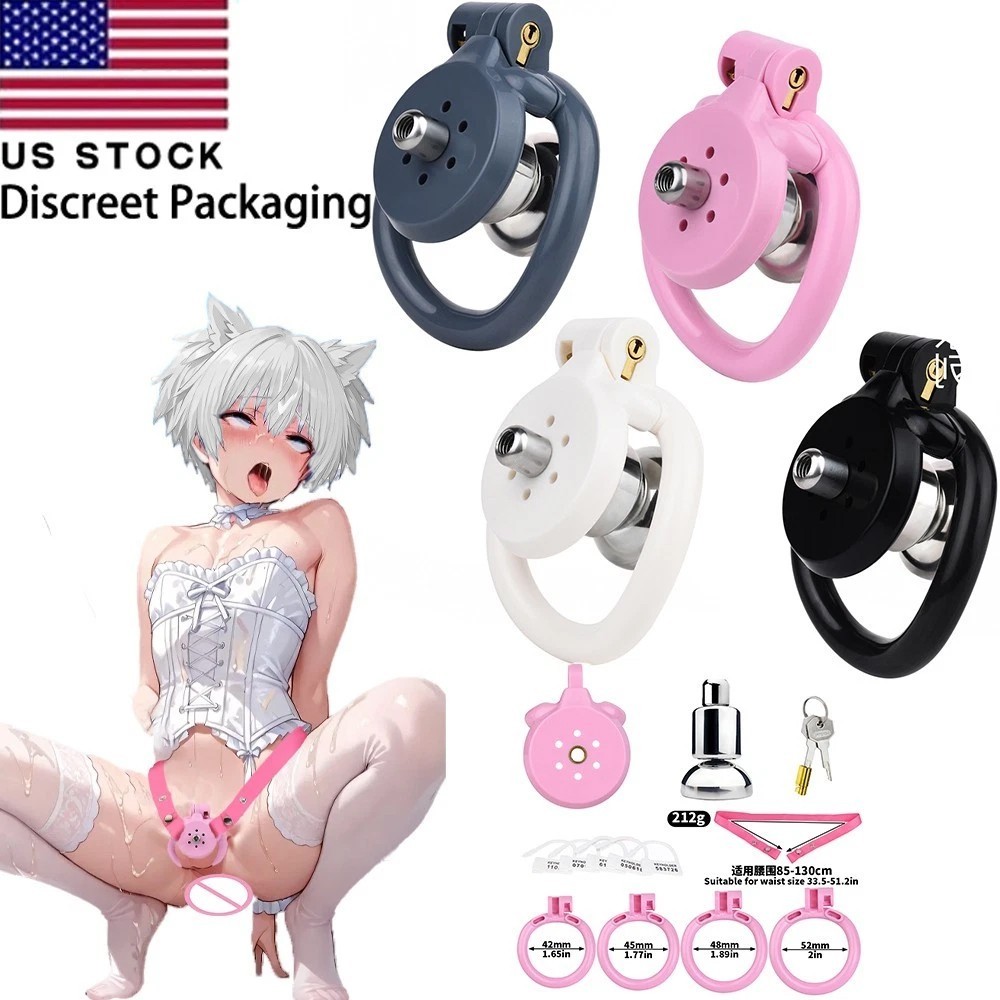 Male Realistic Chastity Cage ABS Resin Men Penis Restraints Devices with Lock SM