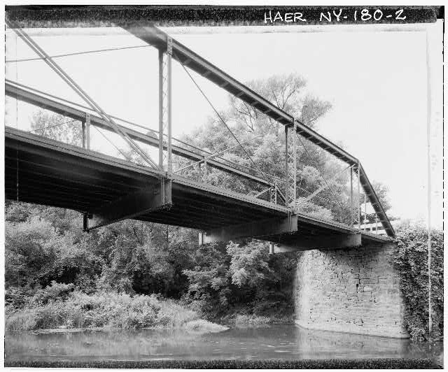 2. OBLIQUE VIEW, FROM BELOW SOUTH BANK TO NORTHEAST - Blood Road Bridge, Blood
