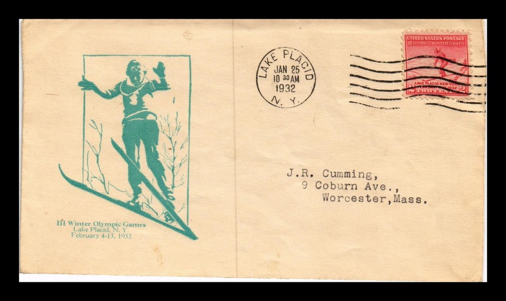 Dr Jim Stamps Us Cover Iii Winter Olympic Games Lake Placid Fdc Scott 716