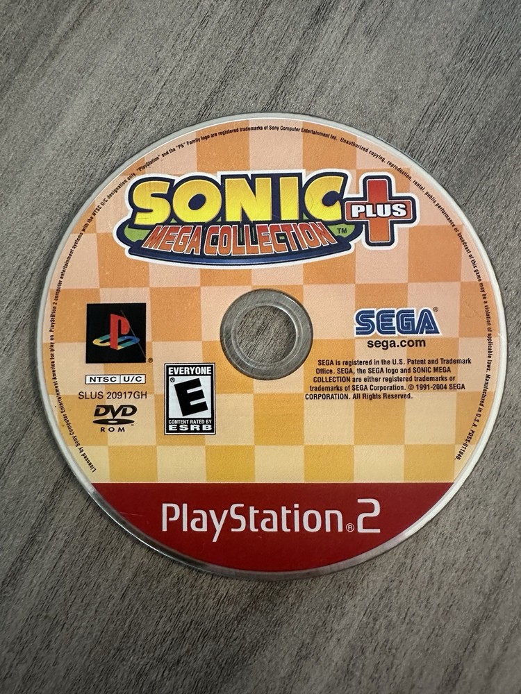 Sonic Mega Collection Plus (Sony PlayStation 2, 2004) Disc Only