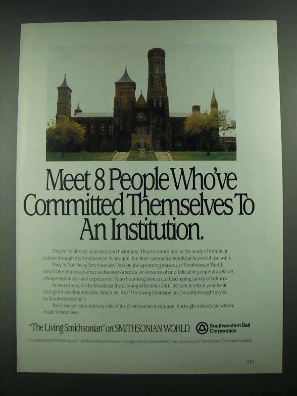 1988 Southwestern Bell Corporation Ad - The Living Smithsonian