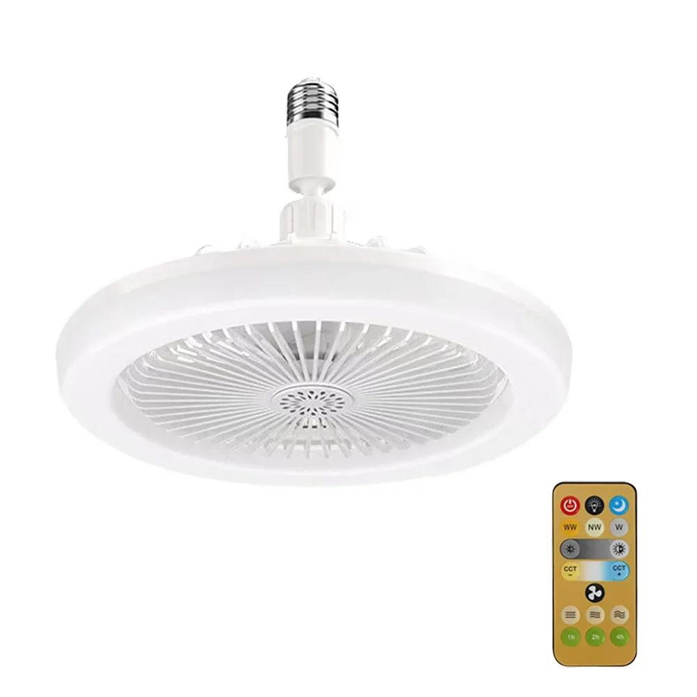 New 3in1 Ceiling Fan Light E27 Socket Remote Control Rotating Lamp Fast Shipping