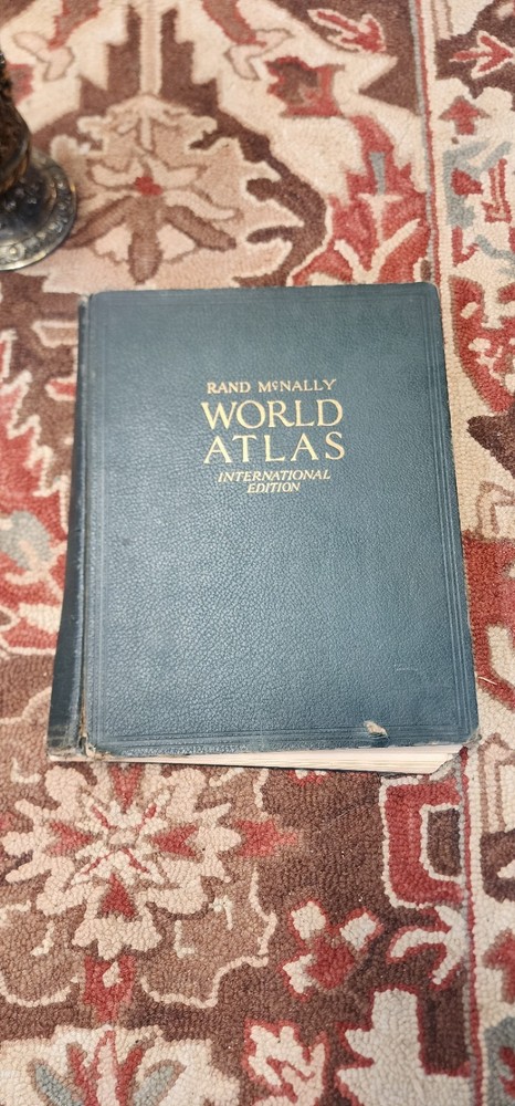 Randy Mcnally World Atlas International Edition 1935, good condition