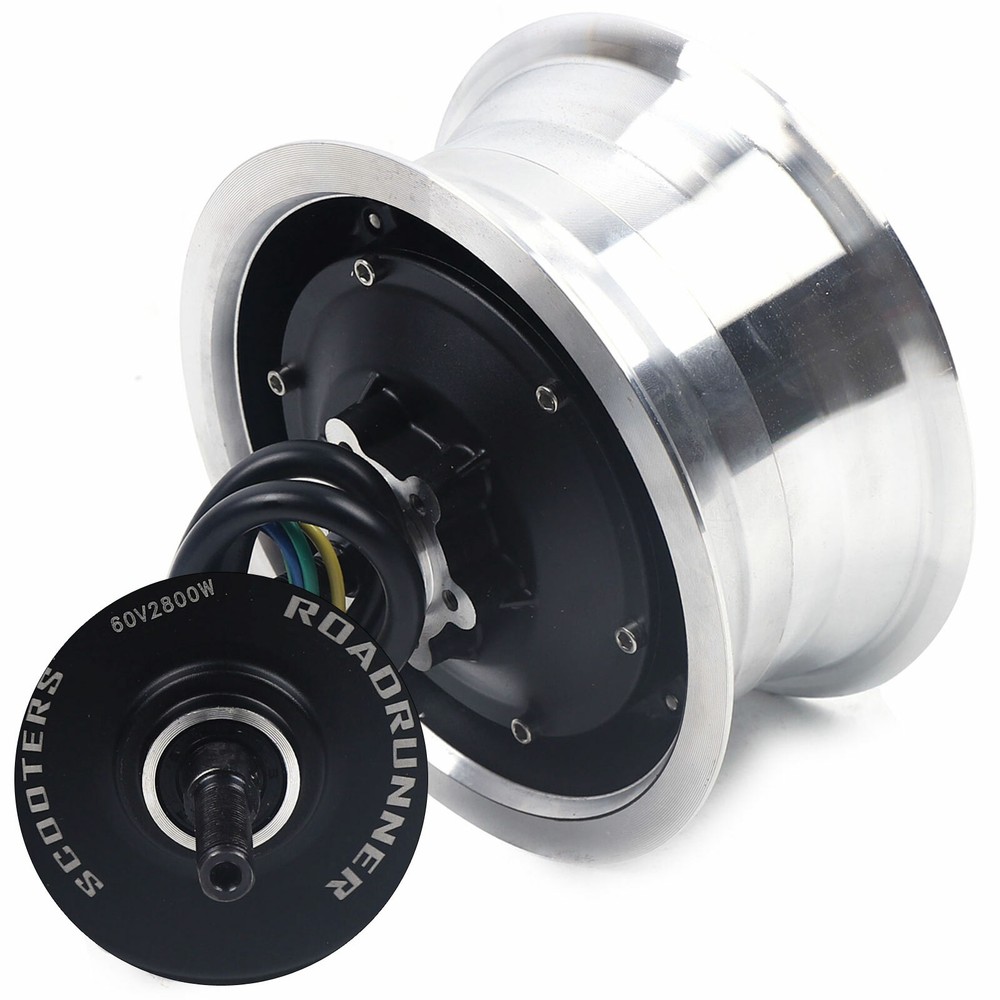 60V 2800W Brushless Electric Scooter Hub Motor Front Drive + Rear Drive 11 inch