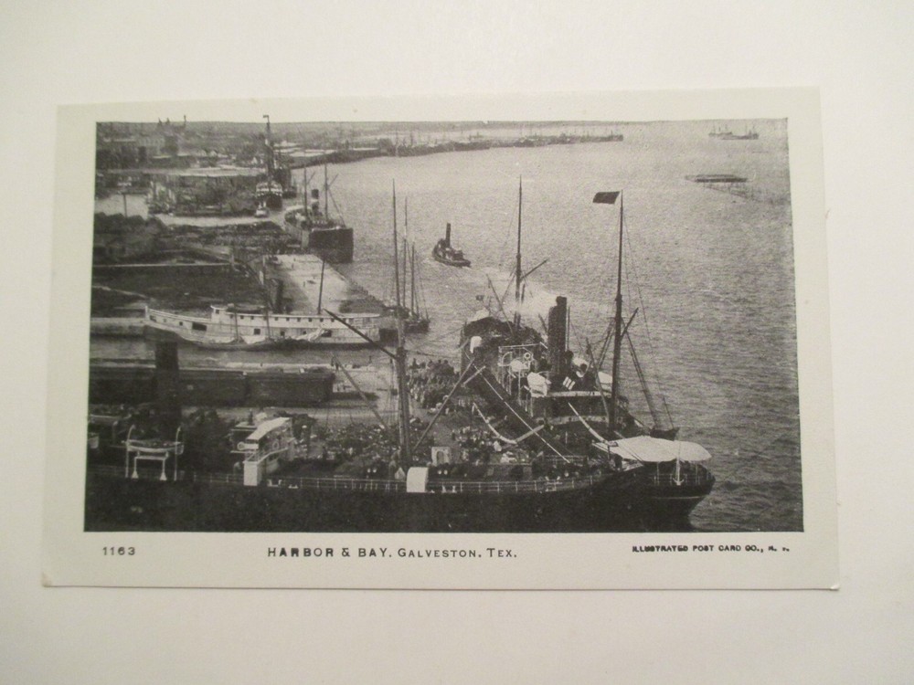 Galveston Texas Postcard Harbor and Bay TX