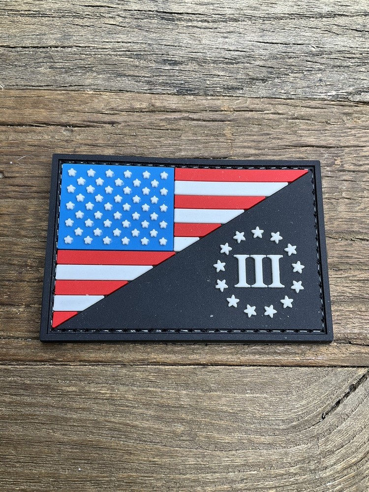 Patch PVC Tactical Morale HOOK-3D Constitution 3 American Flag