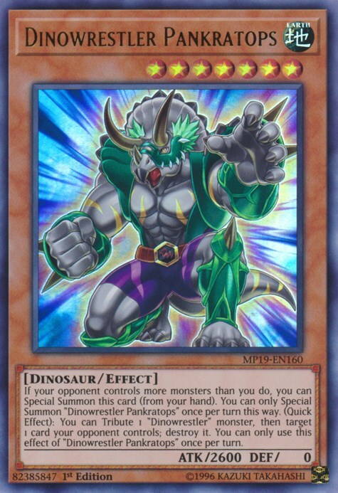 Dinowrestler Pankratops MP19-EN160 2019 Gold Sarcophagus Tin Mega Pack 1st Edition