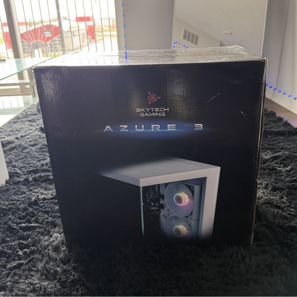 Skytech Gaming Azure 3 Desktop PC White Windows 11 Home Gaming Series