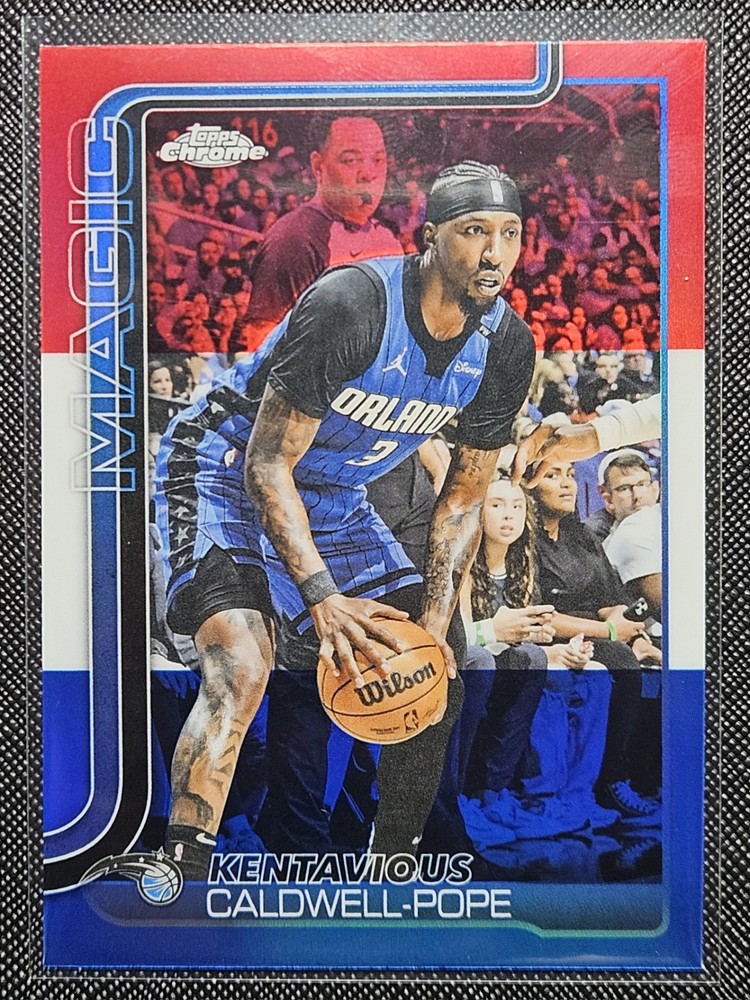 2025-2026 Topps Chrome Kentavious Caldwell-Pope #143  Red White Blue Refractor