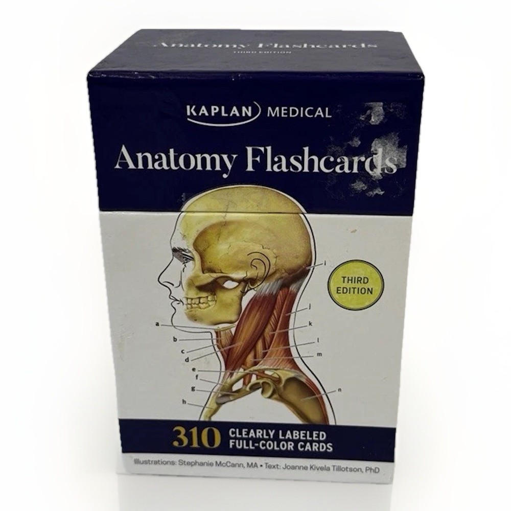 Kaplan Medical Anatomy Flashcards Third Edition Illustrated 310 Cards