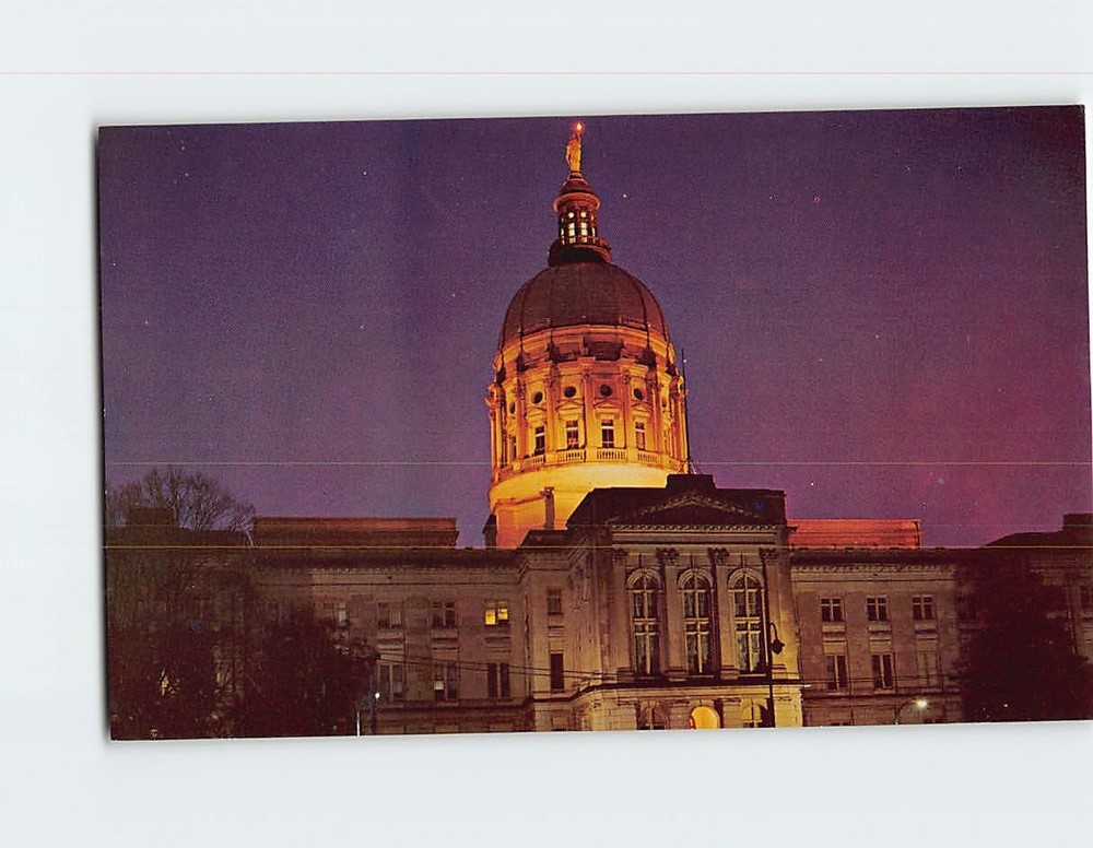 Postcard Capitol At Night Atlanta Georgia USA