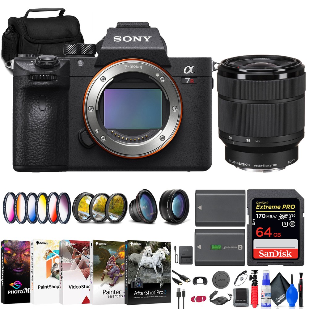 Sony a7R IIIA Mirrorless Camera + Sony FE 28-70mm Lens + 64GB Card + More