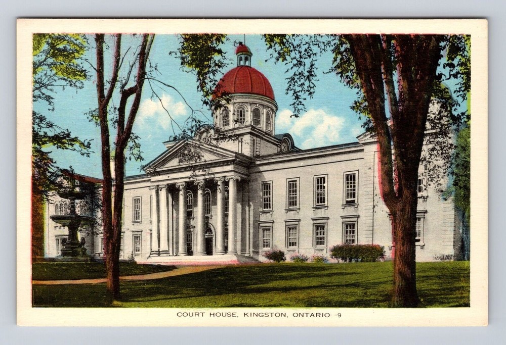 Kingston Ontario- Canada, Court House, Antique, Vintage Souvenir Postcard