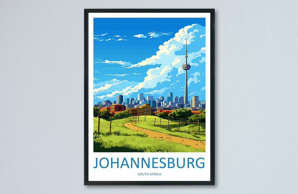 Johannesburg Travel Print Wall Art Johannesburg Wall Hanging Home Dcor