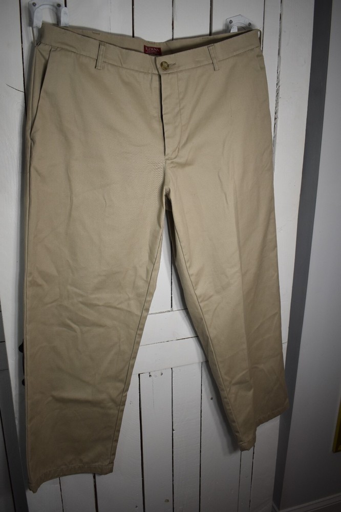 Men's Merona Ultimate Khaki Pants Beige 38w x 30l, Pre-Owned (M38-30, m7b)