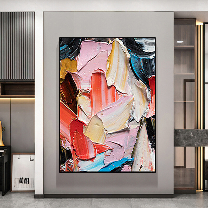 100% Hand Painted Oil Painting Abstract Painting Porch Living Room Backgroun